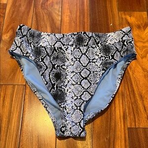 Bar III Blue and Snakeskin Bikini Bottoms